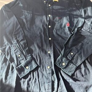 Nautica Dark Blue Casual Button-Down Shirt